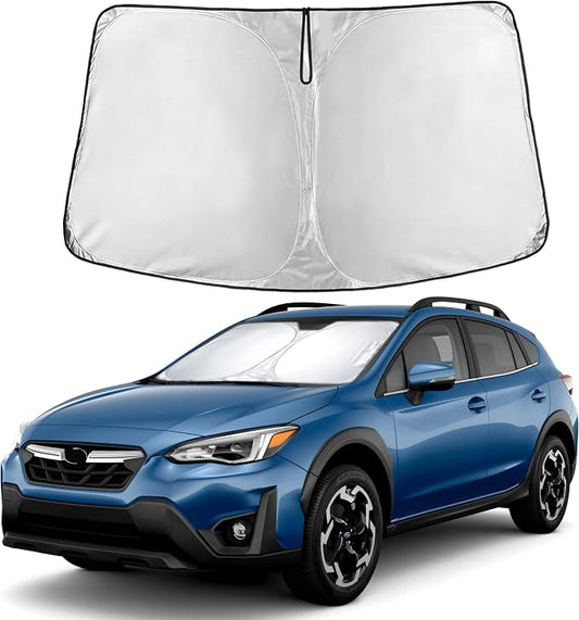 EcoNour Windshield Sunshade Compatible for Subaru Crosstrek 2018-2023 2024 2025 2026, Sun Visor for Front Windshield & Window Sun Shade Cover, UV Heat Blocker & Protector, Car Accessories by EcoNour