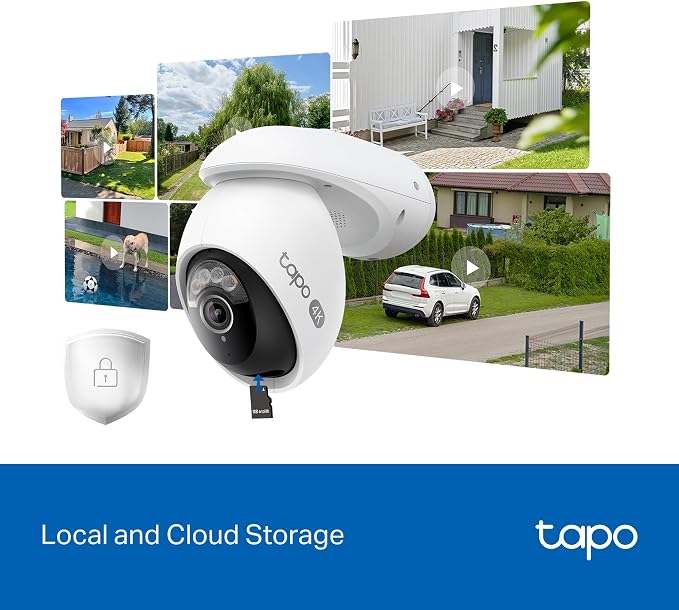 Tapo 4K 8MP Wired Pan/Tilt Outdoor Security Camera, Free Person/Vehicle Detect & 360° View, Color Night, Local AI, SD/Cloud Storage, Works w/Alexa & Google Assistant, 2.4 GHz WiFi C560WS - Image 10