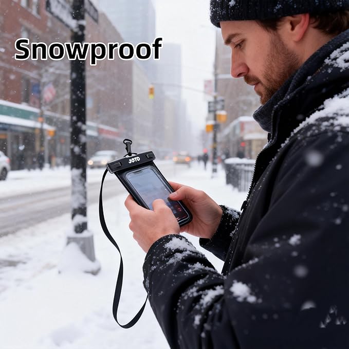 JOTO Up to 7" Universal Waterproof Phone Case for iPhone 17 Air 16 15 14 13 12 11 Plus Pro Max, IPX8 Cellphone Dry Bag XR X SE, Galaxy S23 S22 S21 S20+ S20 S10 Plus Note, Pixel -Clear - Image 3
