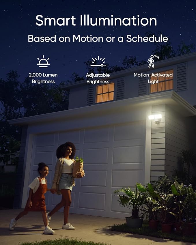 eufy Security Dual-Lens 360°Coverage Floodlight Camera E340,Security Camera Outdoor, Pan &Tilt,AI Detection&Tracking,8× Hybrid Zoom,No Monthly Fee, 24/7 Recording, Dual-Band Wi-Fi 6, 2000 LM,Wired - Image 8