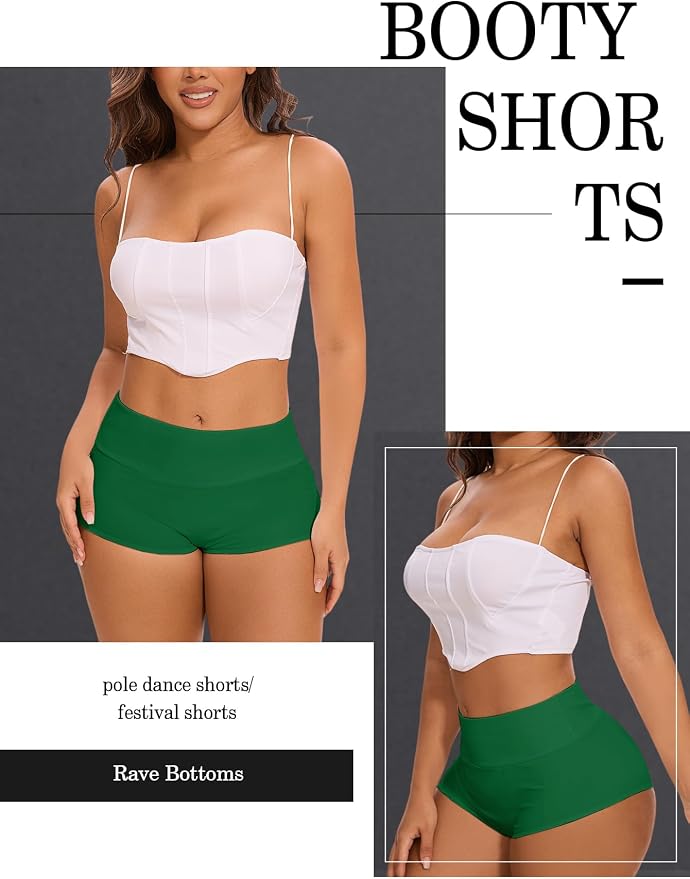 Cut Out Yoga Shorts Booty Butt Lifting Scrunch Shorts High Waisted Workout Gym Active Hot Pants - Image 3