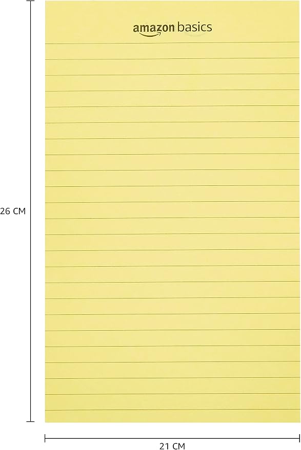 Amazon Basics Legal/Wide Ruled 8-1/2 by 11-3/4 Legal Pad, White, 600 Count (12 Pack of 50 Sheets) - Image 9