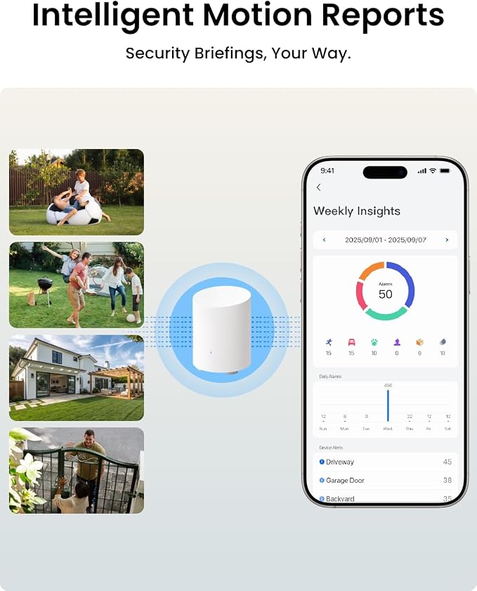 REOLINK Security Cameras Wireless Outdoor, 3K 5MP Dual-Band WiFi 6, Person/Vehicle/Animal Smart AI Detection, IP67, Local Storage, Smart Alerts, No Subscription, Home Hub Mini with 2X Argus Solar - Image 7