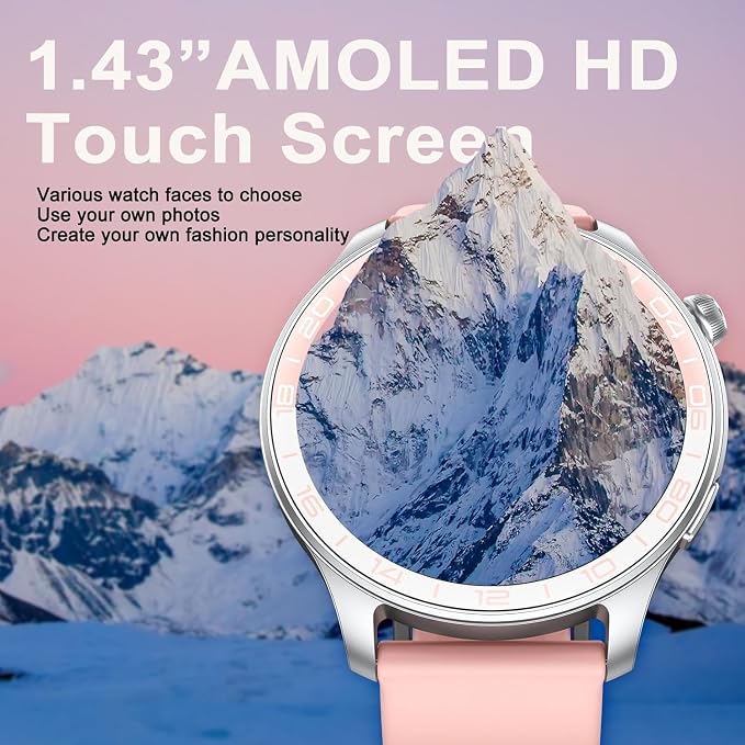 Soudorv Smart Watch (Answer/Make Call), 1.43" HD AMOLED Smartwatch for Men Women, Step Counter with Heart Rate/Sleep Monitor, 110+ Sports Mode,IP68 Waterproof Fitness Activity Tracker for Android iOS - Image 2