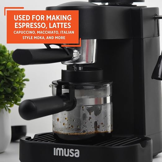 IMUSA USA GAU-18202 4 Cup Espresso/Cappuccino Maker,120 volts, Black - Image 8