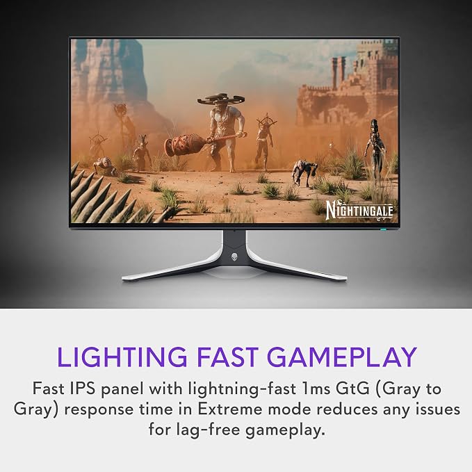 Alienware AW2723DF Gaming Monitor - 27-inch (2560 x 1440) 240Hz Display (DP 1.4), 1ms Response Time, NVIDIA G-Sync, Preset OSD Modes, Height/Tilt/Swivel/Pivot Adjustability - Lunar Light - Image 11