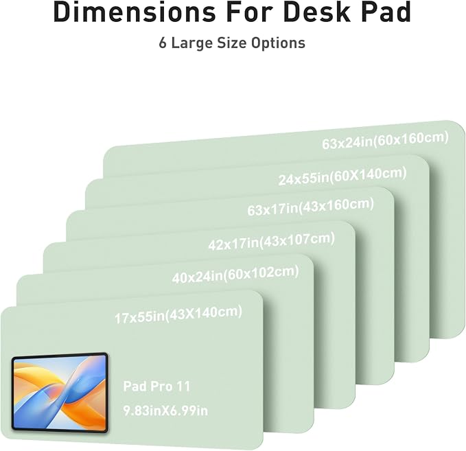 Aothia Faux Leather Desk Mat - Large Mouse Pad, Non-Slip PU Leather Blotter, Waterproof Writing Surface for Office and Home (Aqua, 42" x 17") - Image 5