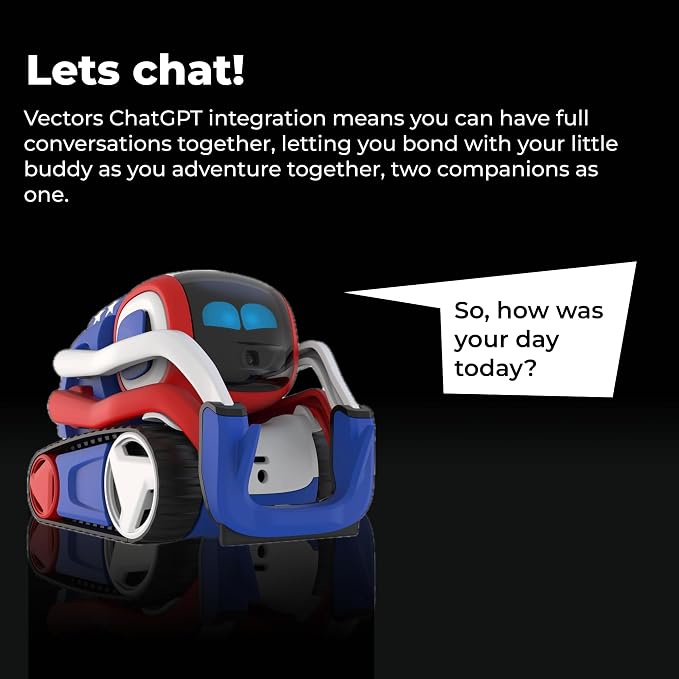 Anki Vector 2.0 AI ChatGPT Connected Robot Companion – Smart Autonomous Home Robot with Face Recognition and Voice Conversations - ChatGPT Subscription Required (Red, White & Blue) - Image 6