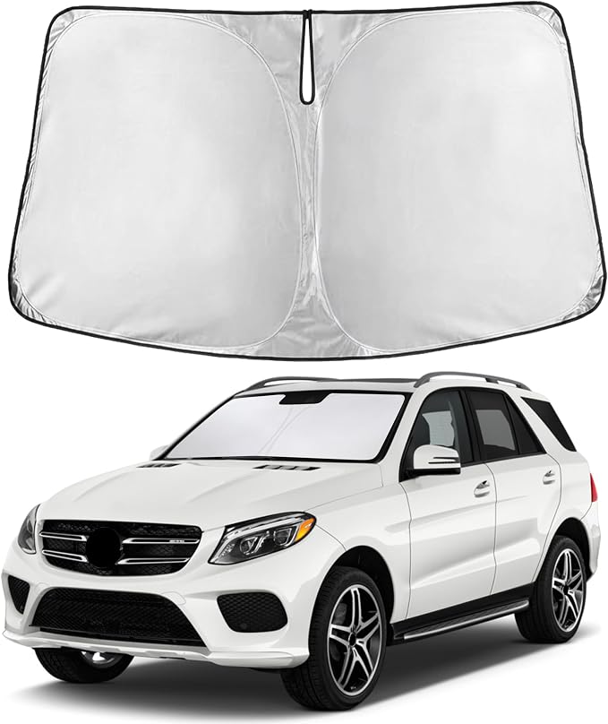 EcoNour Windshield Sunshade Compatible for Mercedes-Benz GLE Class 2012-2017 2018 2019,(Not Fit for GLE Class Coupe) Sun Visor for Front Window Sun Shade Cover, UV Heat Protector, Car Accessories by EcoNour