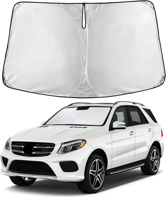 EcoNour Windshield Sunshade Compatible for Mercedes-Benz GLE Class 2012-2017 2018 2019,(Not Fit for GLE Class Coupe) Sun Visor for Front Window Sun Shade Cover, UV Heat Protector, Car Accessories by EcoNour