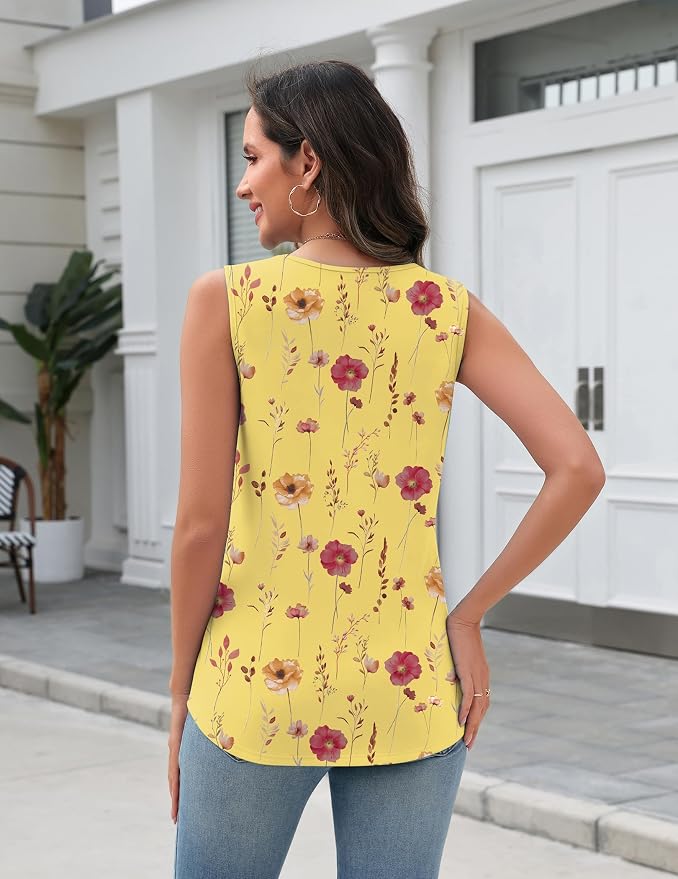 Zeagoo Tank Top for Women V Neck Loose Fit Sleeveless Summer Tops Business Casual Outfits Dressy Blouses Shirts - Image 3
