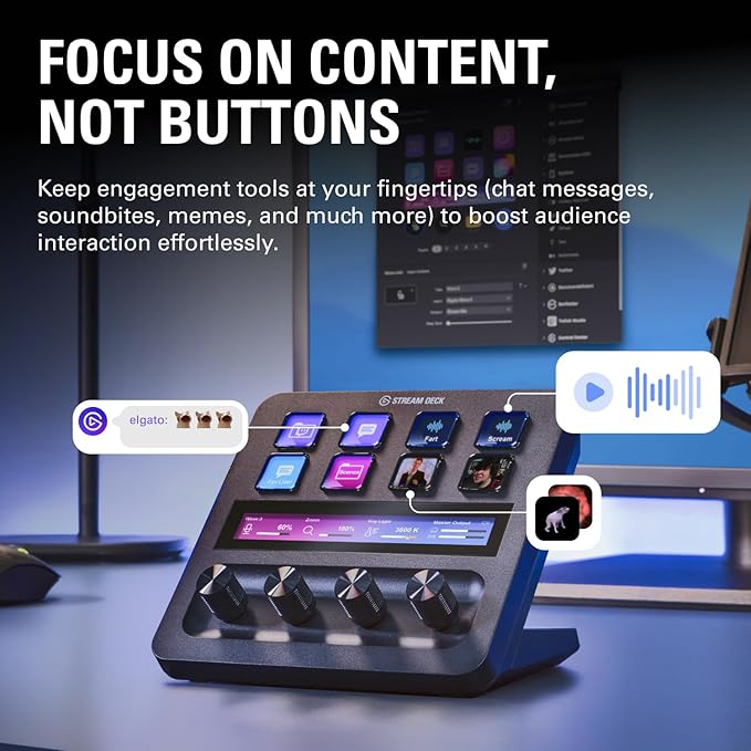 Elgato Stream Deck +, Audio Mixer and Studio Controller | LCD keys, dials and touch strip, Multi actions and smart profiles, Unlocks Wave Link mixing, Works with Mac and PC - Image 6