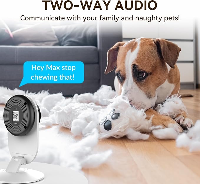 YI 2K Indoor Security Camera with Adhesive Mount, 2-Way Audio, AI Human/Vehicle/Pet Detection, Alerts, Night Vision, Wall/Window Mount, Baby/Pet Monitor, Compatible with Alexa & Google Assistant - Image 7