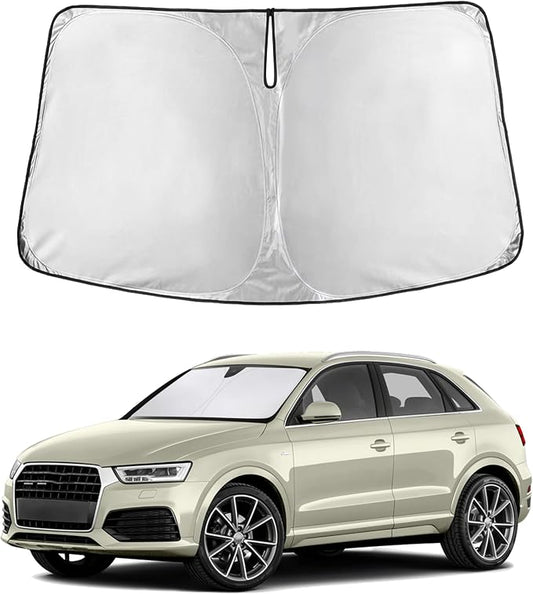 EcoNour Windshield Sunshade Compatible for Audi Q3 2013-2016 2017 2018, Sun Visor for Front Windshield & Window Sun Shade Cover, UV Heat Blocker & Protector, Car Accessories by EcoNour