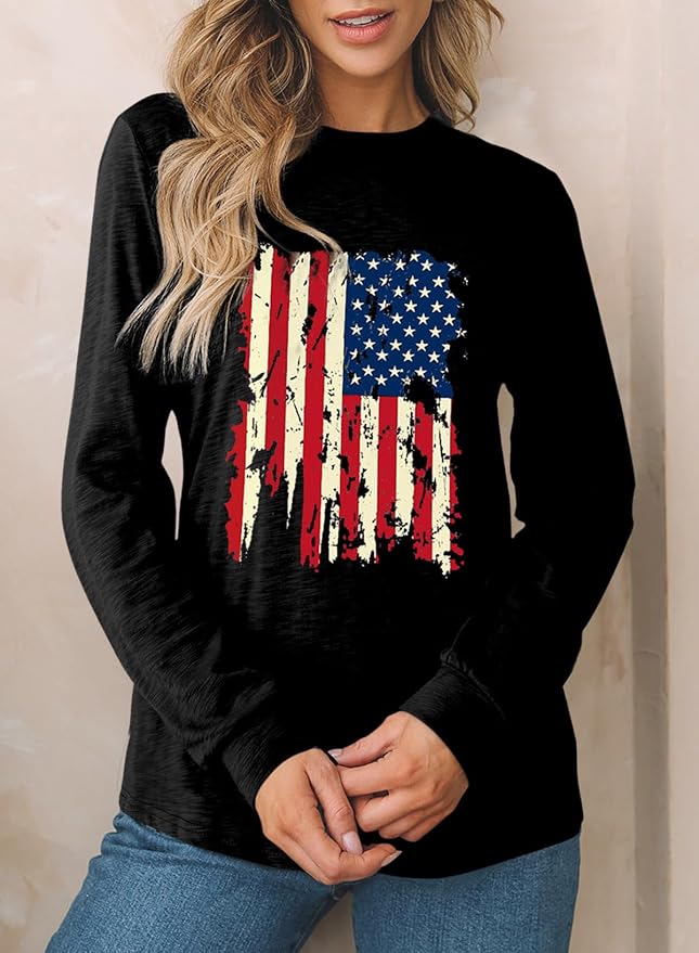 EVALESS Womens Crewneck Long Sleeve Tops Casual Polka Dots Tops Fall 2026 Tshirts Shirts - Image 2