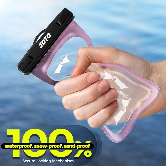 JOTO Up to 7" Universal Waterproof Phone Case for iPhone 16 15 14 13 Plus Pro Max, IPX8 Cellphone Dry Bag 12 11 Pro Max XR X 8 7 6S Plus SE, Galaxy S23 S22 S21 S20+ S20 Plus Note, Pixel -Clearpurple - Image 5