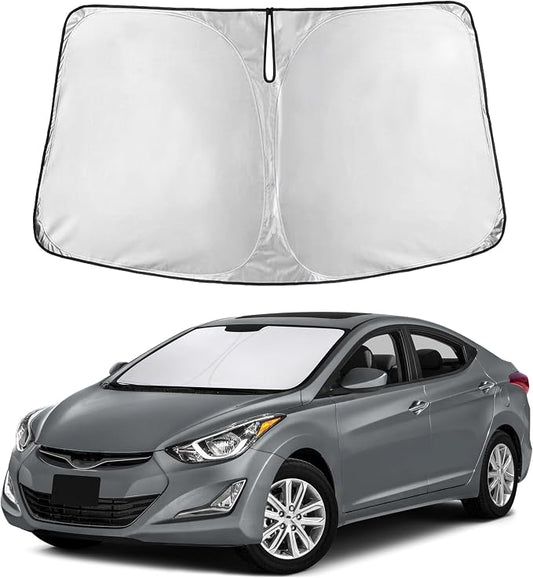 EcoNour Windshield Sunshade Compatible for Hyundai Elantra 2011-2014 2015 2016, Sun Visor for Front Windshield & Window Sun Shade Cover, UV Heat Blocker & Protector, Car Accessories by EcoNour