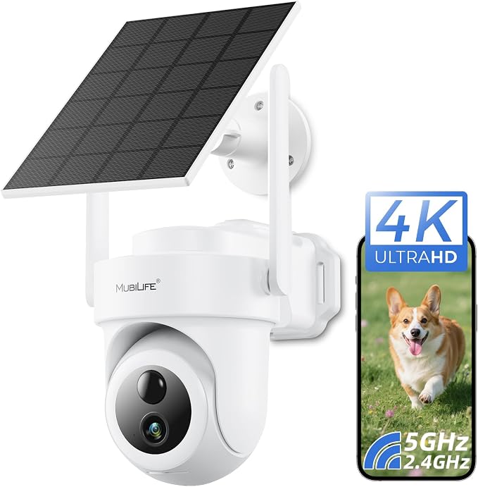 MUBILIFE M802 Add-on Camera, Requires Home Security System, Solar Powered, Maximum 6 Cameras per Station by MUBILIFE