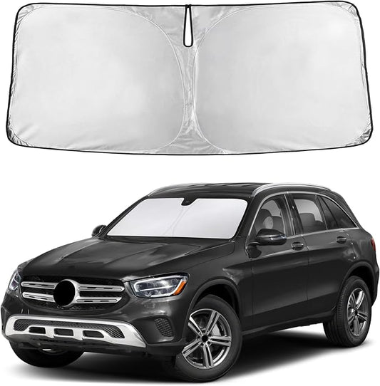 EcoNour Windshield Sunshade Compatible for Mercedes Benz GLC300 2016-2020 2021 2022, Sun Visor for Front Windshield & Window Sun Shade Cover, UV Heat Blocker & Protector, Car Accessories by EcoNour