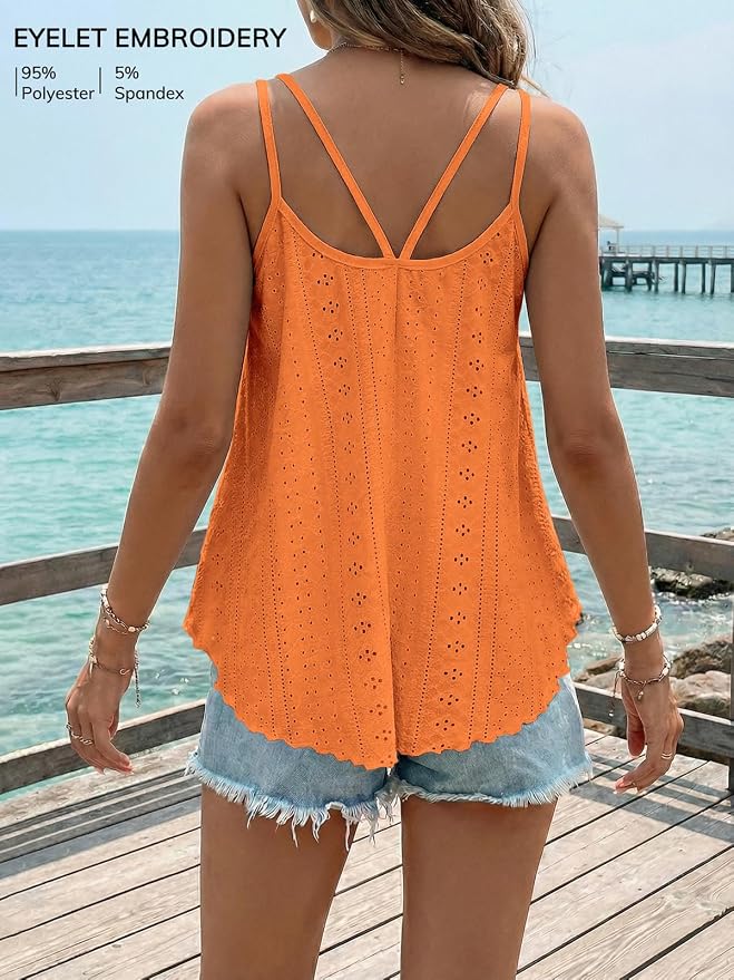 ATHMILE Women's Tank Tops Sleeveless Summer Top Spaghetti Strap Spring Shirt Loose Fit Beach Vacation 2026 Casual - Image 2