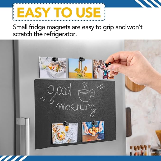 LOVIMAG Fridge Magnets 40Pcs, Magnet for Refrigerator Whiteboard, Black | Small Strong Neodymium Metal Cute Push Pin for Classroom, Kitchen, Accessories Decorative, Office, Calendar - Image 6