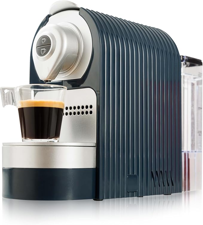 Mixpresso Espresso Machine, Compatible with Nespresso OriginalLine Capsules | 1400W single serve coffee maker with one-touch operation, 19-bar Italian pump and 27oz water tank, blue by Mixpresso