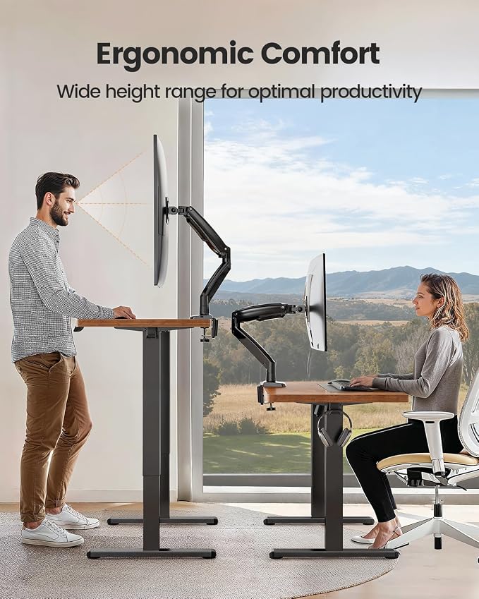 ErGear 17 to 49 inches Single Monitor Mount for Ultrawide Screens,Holds 26.5lbs,Heavy Duty Single Monitor Arm,Single Monitor Stand with Swivel,Tilt,Rotation for Home and Office,VESA 75/100mm - Image 5