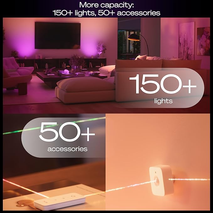 Philips Hue Bridge Pro, Smart Lighting Hub, Wireless, Advanced Encryption, Supports 150+ Lights & 50+ Accessories, Hue Bridge System Works with Apple Home, Alexa, Google, Samsung SmartThings - Image 6