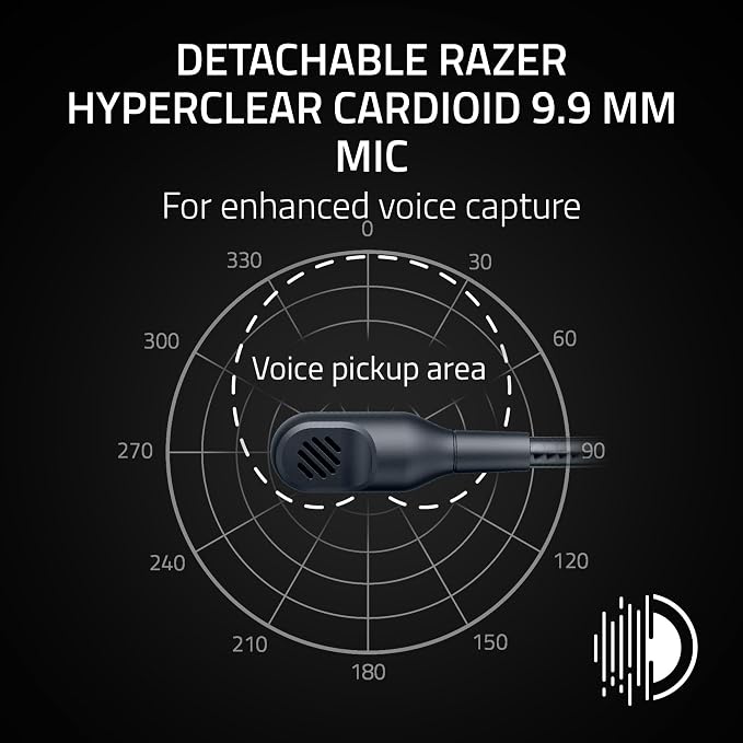 Razer BlackShark V3 X HyperSpeed Wireless Xbox Gaming Headset, Black | 50mm Drivers, Cardioid Mic, 2.4 GHz, Bluetooth, Works with PC, Mac, PS5, Nintendo Switch, Smartphone, 70 Hr Battery - Image 4