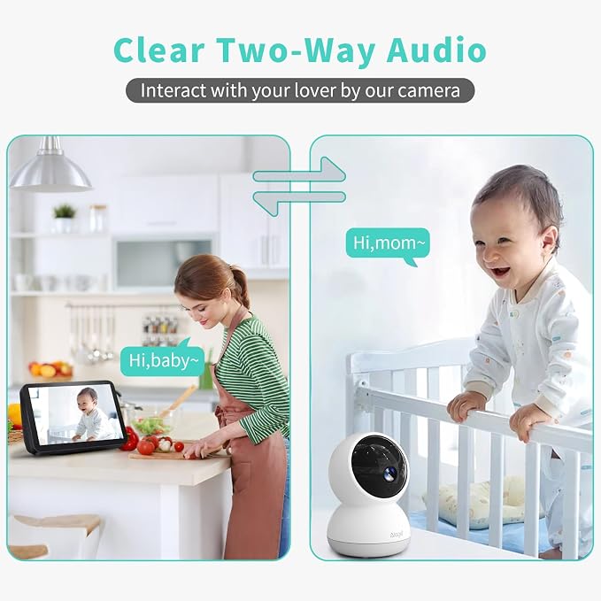 Indoor Camera, 3K HD Indoor Security Camera, 360° Pan/Tilt Pet Camera, 2-Way Audio, Siren, Night Vision, Baby/Pet Monitor with Phone App 2.4G and 5G WiFi, Compatible Alexa and Google Assistant - Image 5