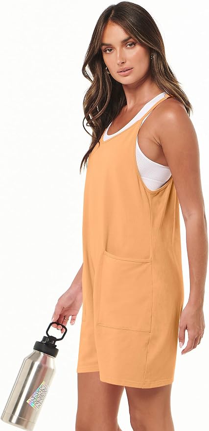 ANRABESS Womens Rompers Summer Casual Loose Sleeveless Overalls Spaghetti Strap Shorts Jumpsuit 2026 Beach Vacation Clothes - Image 5