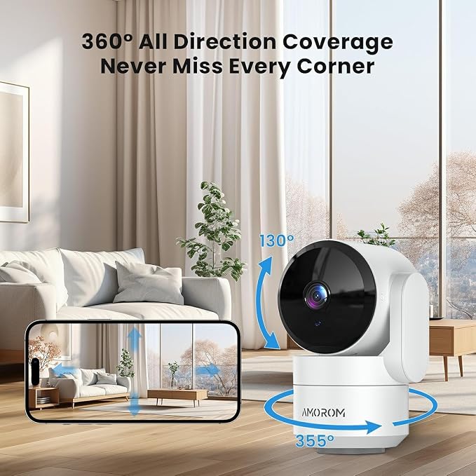 Indoor Security Cameras, Alexa Camera for Baby/Elderly/Pet Monitoring | AI Smart Detection & Alarm, 2-Way Audio, Night Vision, 2.4G WiFi App Control, Cloud & SD Card Storage, 3 Pack - Image 4
