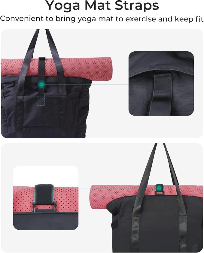 BAGSMART Tote Bag for Women, Tote Bag with Zipper Work Tote with Compartments Nurse Shoulder Hanbag for Travel, Gym - Image 4