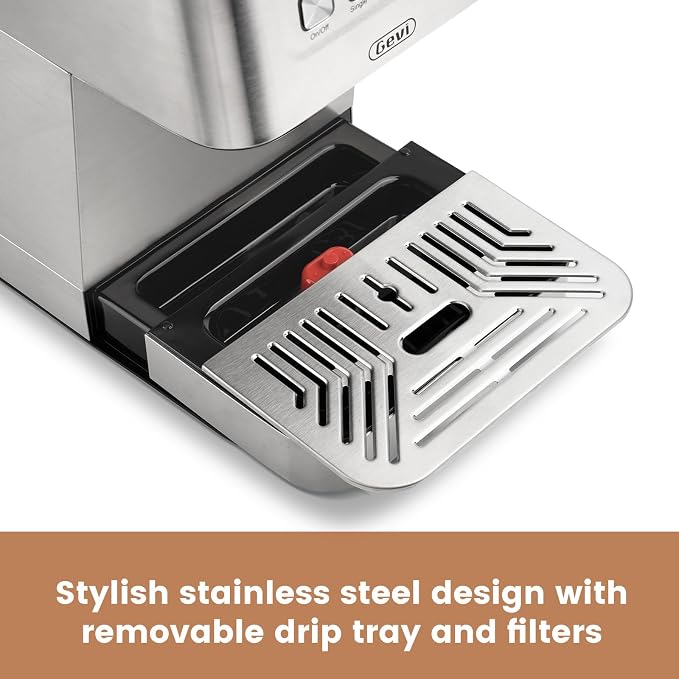 Gevi 20 Bar Espresso Machine, Programmable Coffee Maker with Milk Frother | Budget under$100; Removable Water Tank; Produce Good Crema; Include Necessary Accessories; Can Make Americanos; Easy to Clean - Image 7