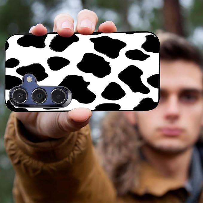 Designed for Galaxy S25 FE Phone Case,Slim Silicone Shockproof Protective Case for Galaxy S25 FE 6.7 inch,Cow Print - Image 4