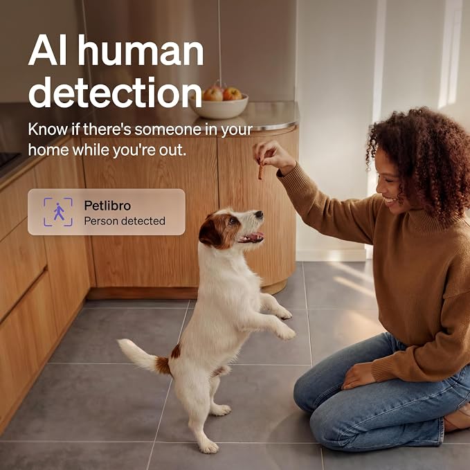 PETLIBRO Dog Camera with Phone App, 360° Auto Tracking Pet Camera Indoor with Phone App for Home Alone Pets, Cat & Puppy Camera with 2-Way Audio, Night Vision, Indoor Camera WiFi - Image 7