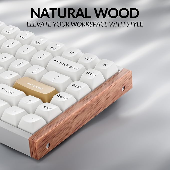 Keychron K2 HE Rapid Trigger Magnetic Wireless Custom Keyboard | QMK Launcher 2.4 GHz & Bluetooth, Hall Effect Gateron Double-Rail Magnetic Switch for Mac Windows Linux (Aluminum + Wood) - Image 3