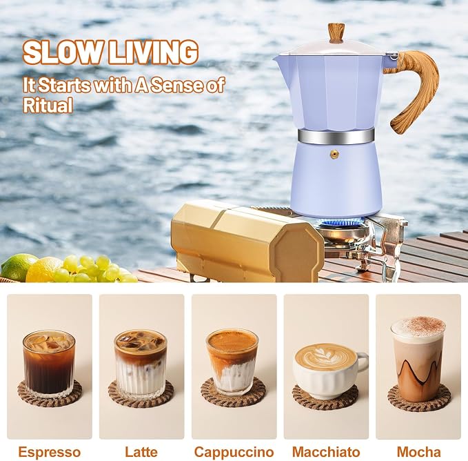 3 Cup Aluminum Espresso Stovetop Moka Pot Express Coffee Maker Percolator Italian Classic Mocha Coffee Machine for Italian and Cuban Cafe Brewing for Home & Camping 150ml 5oz - Image 7