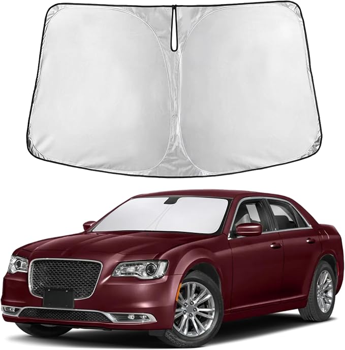 EcoNour Windshield Sunshade Compatible for Chrysler 300 2011-2023 2024 2025, Sun Visor for Front Windshield & Window Sun Shade Cover, UV Heat Blocker & Protector, Car Accessories by EcoNour