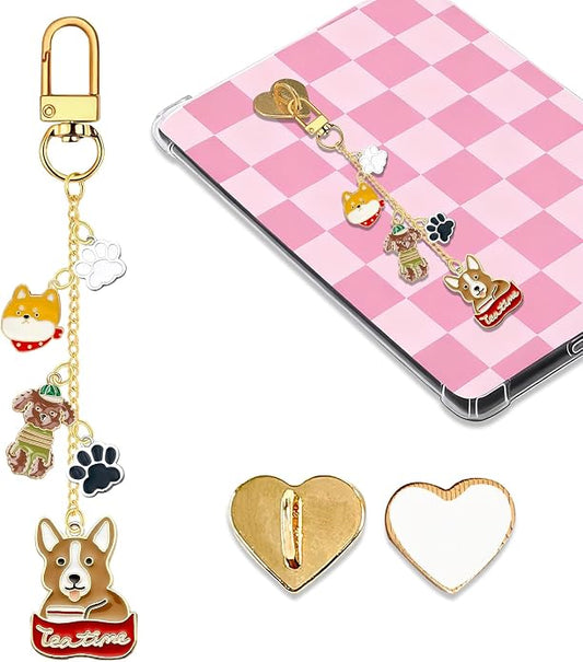 Charm Chains for Kindle,Cute E-reader Phone Charm Bracelets Accessories Compatible for Kindle E-Reader Phone iPad AirPod,Gifts for Reader Booklovers by Unknown