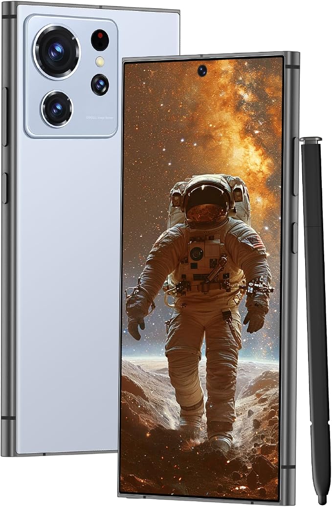 S24 Ultra Unlocked Cell Phones Smartphone with Built-in Pen 8+256GB Android 13 Phones 6.8" HD Screen Dual SIM 108MP+48MP Camera (Blue) by Unknown