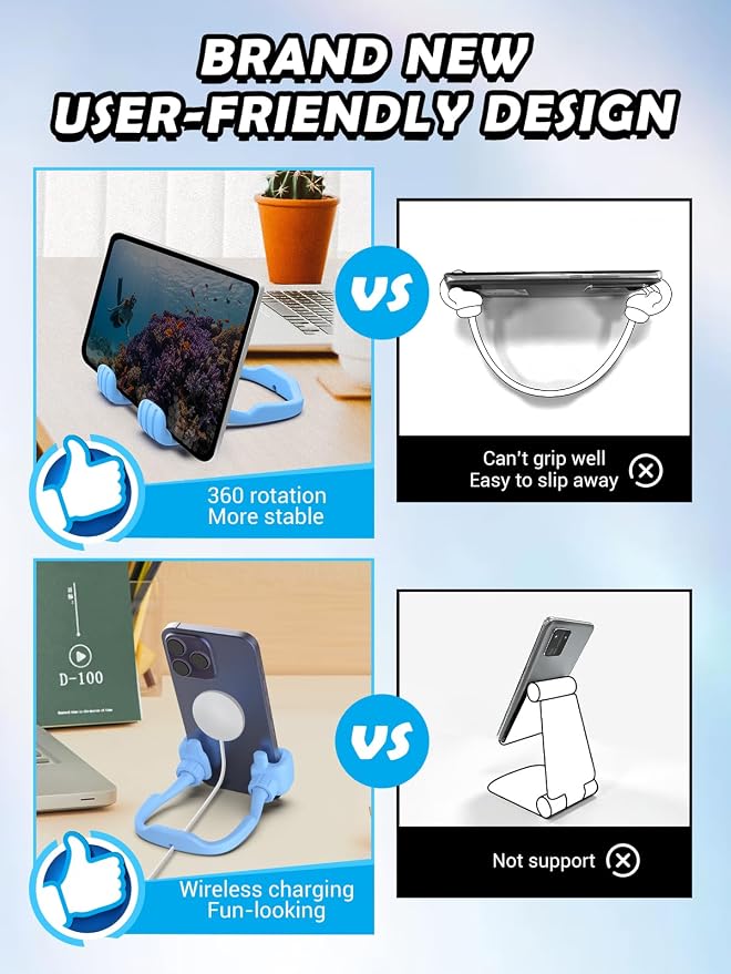 Gifts for Teen Boys Girls Kids: Thumbs Up Lazy Phone Stand Cell Phone Holder Gift for Men Women Adults Funny Gadgets Teenage Dad Father Husband Wife Who Have Everything Stocking Stuffers Cute Things - Image 5