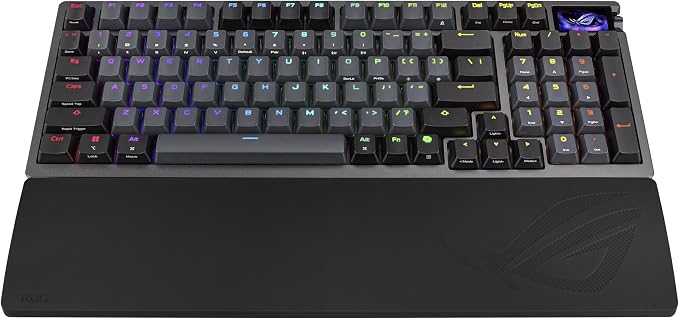 ASUS ROG Azoth 96 HE Wireless Hall Effect Gaming Keyboard – 96% Full-Size, Tri-Mode, Hot Swappable Magnetic Switch, Rapid Trigger, Speed Tap, 8K Hz Polling, Color OLED Screen, ABS Keycaps – Black - Image 21