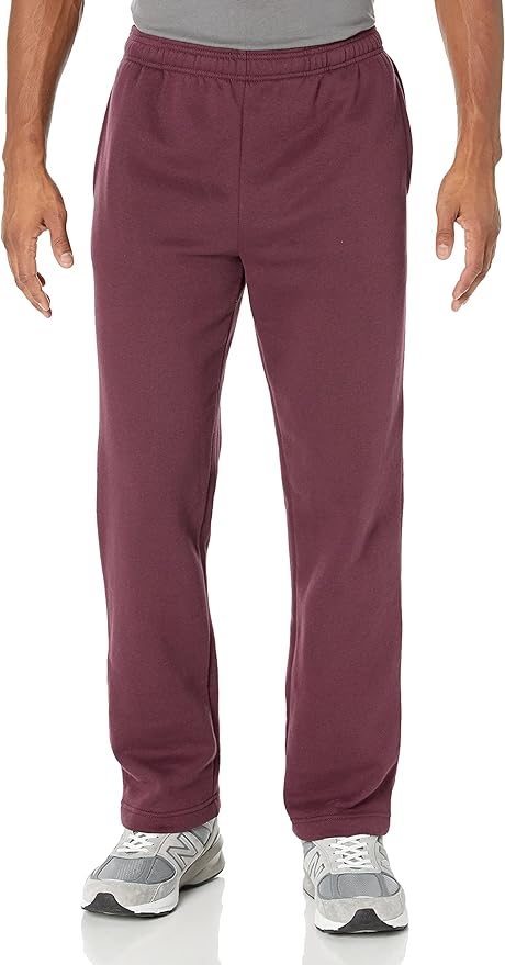 Amazon Essentials Men's Relaxed Straight Leg Fleece Open Bottom Sweatpant (Available in Big & Tall) by AmazonEssentials