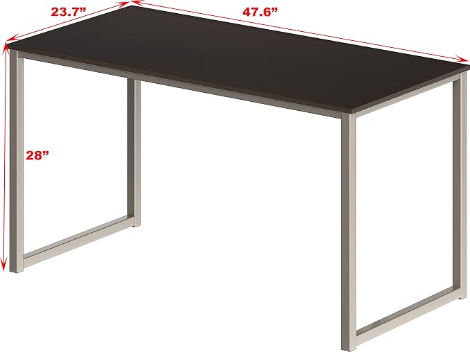 SHW Mission 48-Inch Home Office Computer Desk, Espresso - Image 3