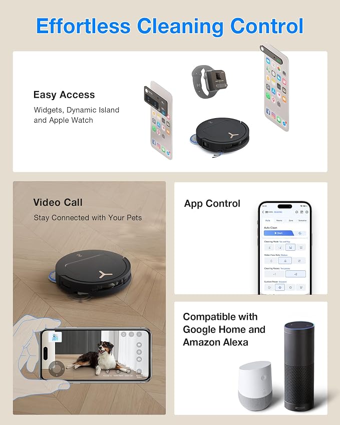 ECOVACS DEEBOT T50S PRO Omni Robot Vacuum and Mop, 25,000 Pa Suction, ZeroTangle 3.0 Anti-Tangle, TruEdge 2.0 Extendable Brush & Mop, AIVI 3D Obstacle Avoidance, Auto Mop Wash & Dry, Self-Emptying - Image 9