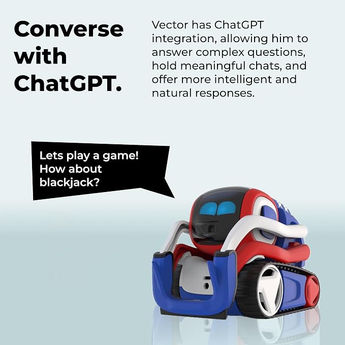 Anki Vector 2.0 AI ChatGPT Connected Robot Companion – Smart Autonomous Home Robot with Face Recognition and Voice Conversations - ChatGPT Subscription Required (Red, White & Blue) - Image 2