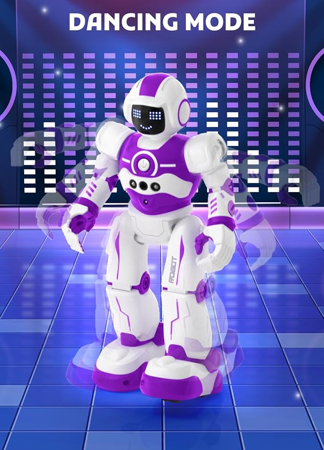 Robot Toys for Kids,Programmable Remote Control Smart Walking Dancing Robot Toy with Gesture & Sensing for Age 4 5 6 7 8 9 10 Year Old Boys Girls for Birthday Present,Purple - Image 5