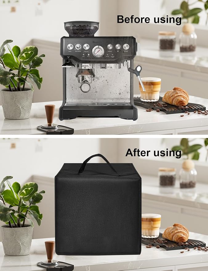 Espresso Machine Cover for BES870XL/ BES880BSS/BES876BSS Coffee Maker | Latte Maker Cover,Heavy Duty Heat-Resistant Waterproof Nylon Case for Espresso Machine - Image 2
