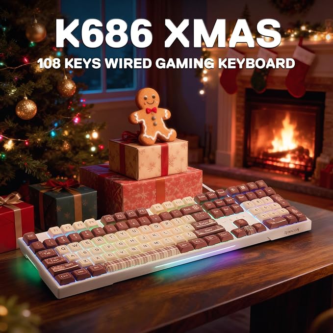 Redragon K668 108-Key Hot-Swap Wired RGB Gaming Keyboard, Extra 4 Hotkeys | Dedicated Shortcut Keys for Mute, Calc & Desktop, Cushioned Noise Dampening for Creamy Thocky Sound, Swap-Ready, PRO Software - Image 9
